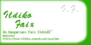 ildiko faix business card